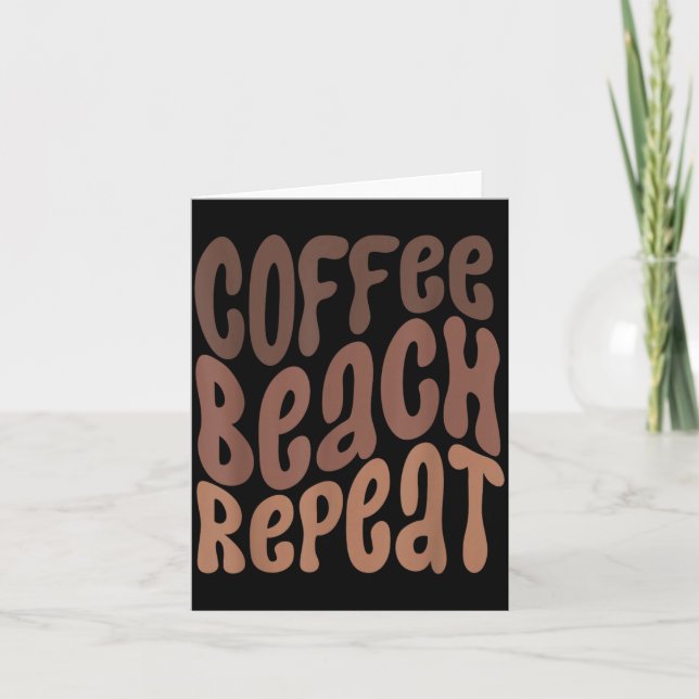 Carte Plage de café Répéter les vacances d'été Été (Devant)