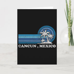 Carte Plage de Cancun Mexique Famille Vacances d'été Vin