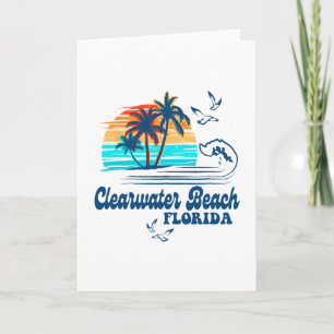 Carte Plage de Clearwater Floride 2025 Coucher de soleil