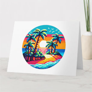 Carte Plage de coucher de soleil tropicale Relaxant Pixe