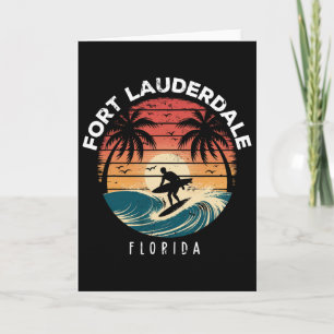 Carte Plage de Fort Lauderdale Floride Surfboard Vagues