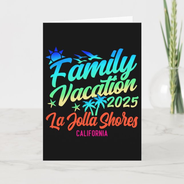 Carte Plage de La Jolla Shores Californie Vacances en fa (Devant)
