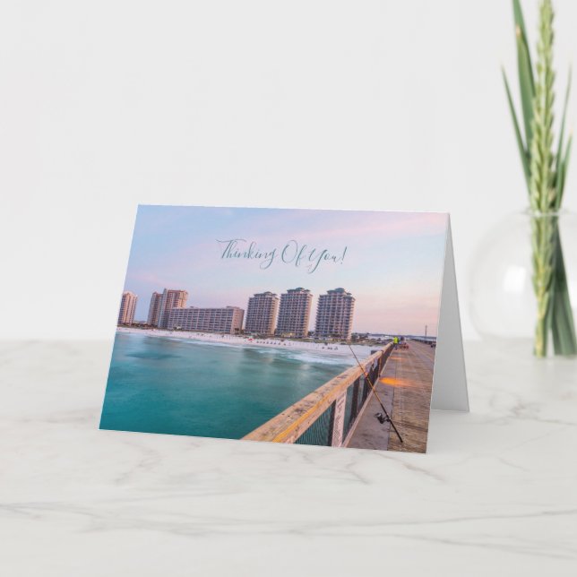 Carte Plage De La Navarre Début Floride Pêche Pensée De  (Devant)