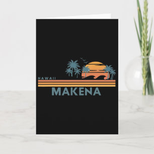 Carte Plage de Makena Hawaï Vacances d'été Vintage 70's