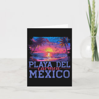 Carte Plage de Playa Del Carmen au Mexique Été Tropical