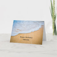 Plage de sable avec Surf en mousse Anniversaire