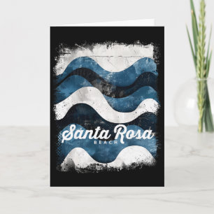 Carte Plage de Santa Rosa Floride Vintage Surf Océan 