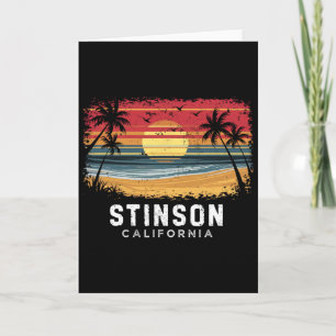 Carte Plage de Stinson Beach Californie Planche de surf
