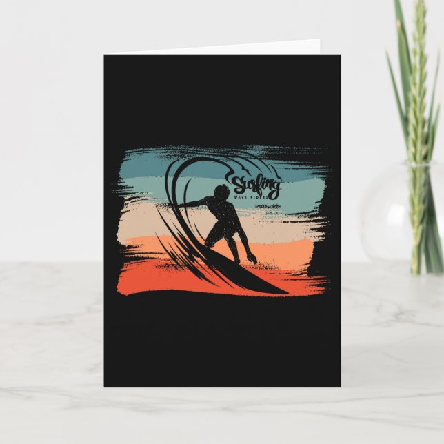 Carte Plage de surf surfeur planche de surf  (Devant)