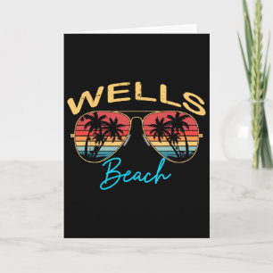 Carte Plage de Wells Maine Hommes Femmes Souvenir Planch