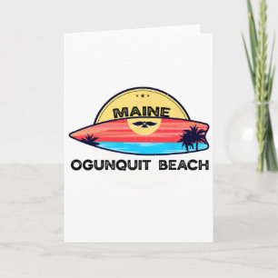 Carte Plage d'Ogunquit Maine Planche de surf Plage Surfi