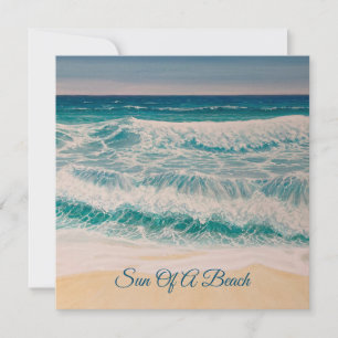 Carte Plage Mer Surf Soleil d'une plage   