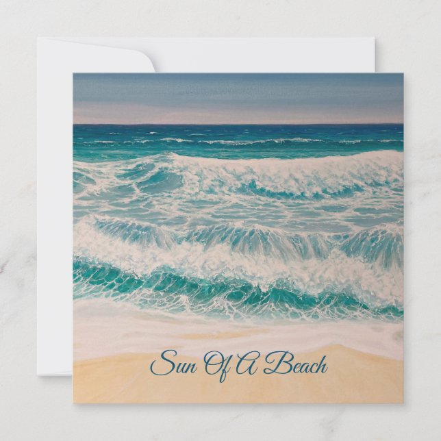 Carte Plage Mer Surf Soleil d'une plage    (Devant)