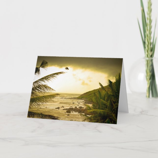 Carte Plage nuageuse de Goa (Devant)