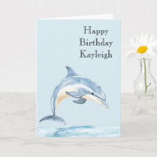 Carte Plage Océan Dauphin Anniversaire