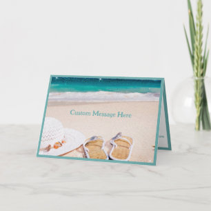 Carte Plage Océan Tranquille : Sunhat et Sandals Serenit