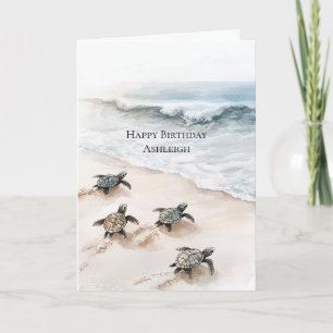Carte Plage Océanique Tortues Marines