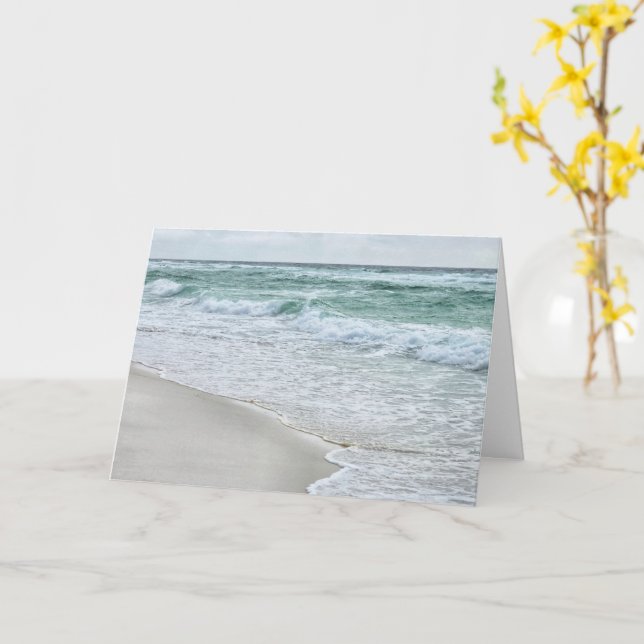 Carte Plage paisible (Fleur jaune)