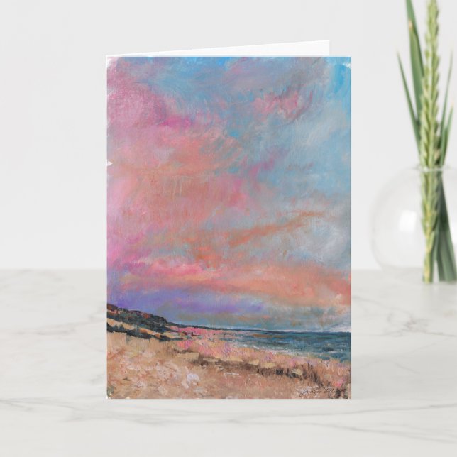 Carte Plage Paysage Beaux Art Plage peinture (Devant)