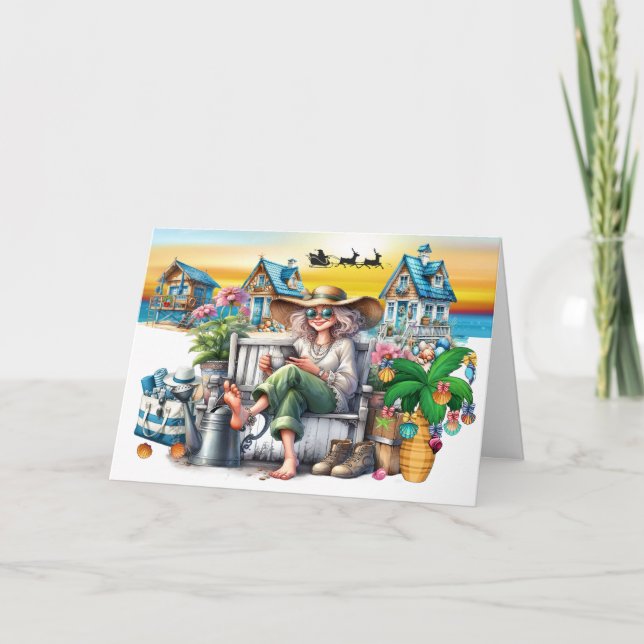 Carte PLAGE Personnel, Entreprise, Immobilier Noël (Devant)