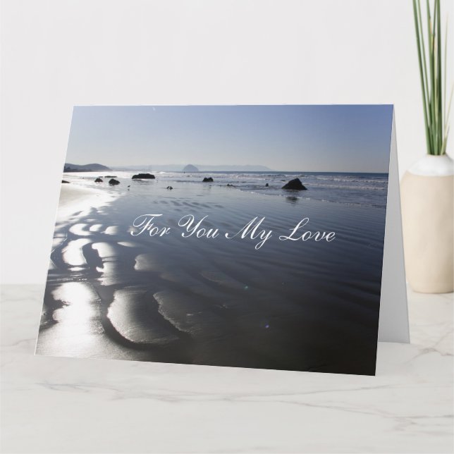 Carte Plage Pour Amour Anniversaire (Devant)