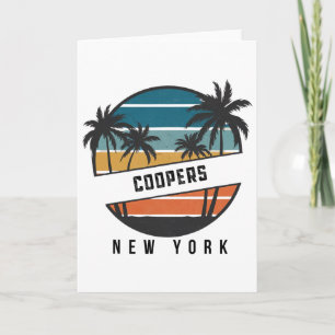 Carte Plage rétro de Coopers à New York Surfboard Surfin