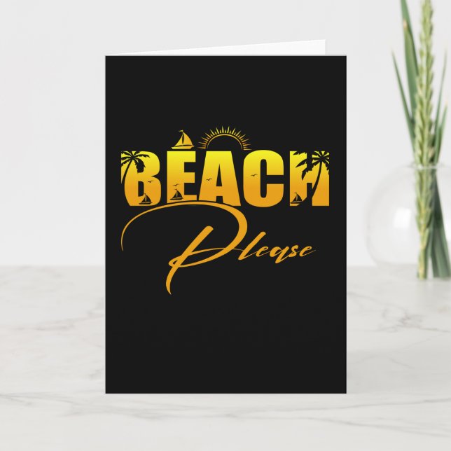Carte Plage s'il vous plaît (Devant)