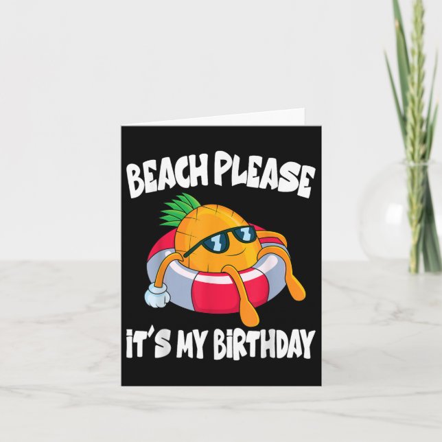 Carte Plage S'Il Vous Plaît C'Est Mon Anniversaire Fruit (Devant)