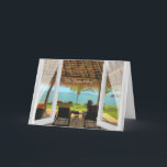 Carte Plage Sun Fun Tropics Magique Anniversaire<br><div class="desc">Sur la plage pour votre carte d'anniversaire — votre esprit fait sa propre magie.</div>