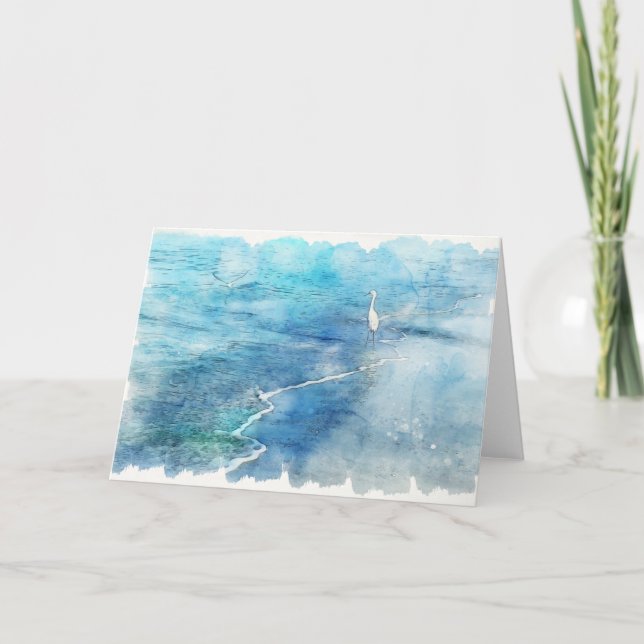 Carte Plage tropicale à Turquoise Aqua Turquoise Blue (Devant)