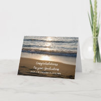 Plage Vagues Cousin Félicitations Diplôme