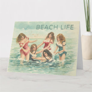 Carte Plage vintage