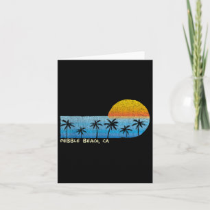 Carte Plage vintage de galets, Ca Palm Trees &amp; Couch