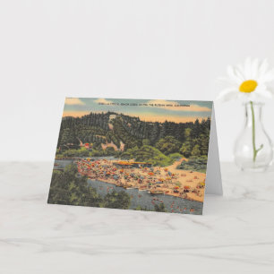 Carte Plage vintage de la rivière russe