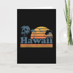 Carte Plage vintage d'Hawaï Été Surfing Surf hawaïen