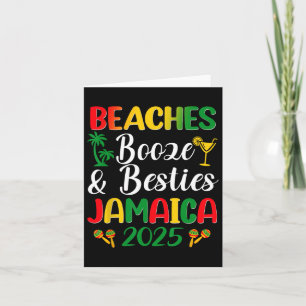 Carte Plages Booze Besties Bachelorette Jamaïque Girls T