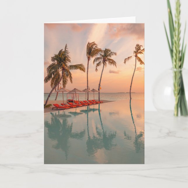 Carte Plages tropicales | Maldives Tropical Beach & Pool (Devant)