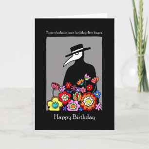 Carte Plague Doctor Weird Drôle humour noir Anniversaire