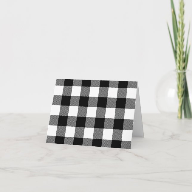 Carte Plaid de buffle noir et blanc (Devant)