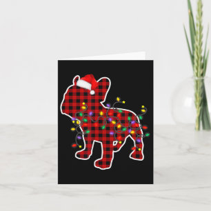 Carte Plaid French Bulldog Noël Pyjama Famille Chien