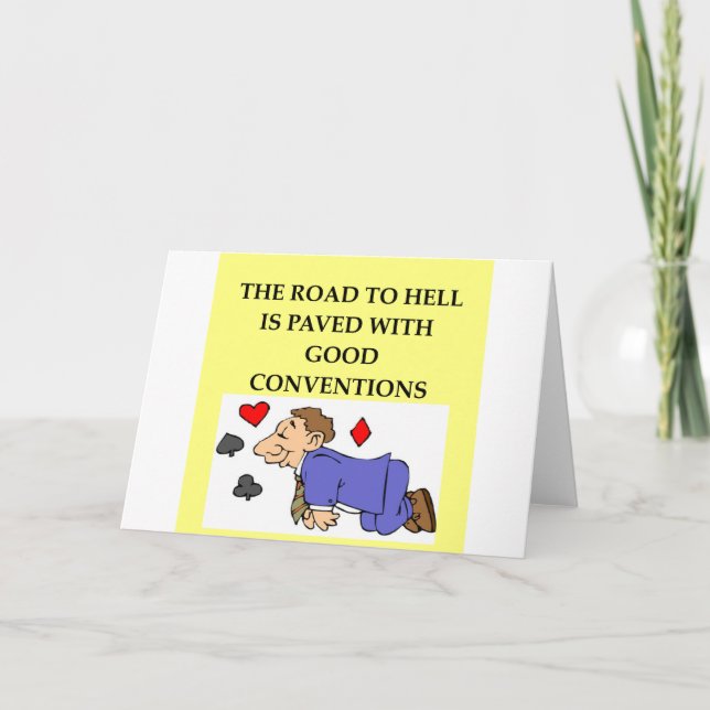 Carte plaisanterie de joueur de pont (Devant)