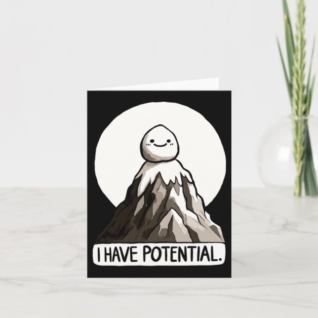 Carte Plaisanterie Physique - J'Ai Potentiel Rock Mounta (Devant)
