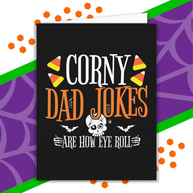 Carte Plaisanterie Roll d'oeil Halloween Corny Papa plai (Créateur téléchargé)