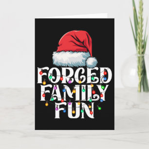 Carte Plaisir de famille forcé Sarcasme de Noël Drôle Ho