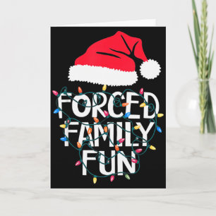 Carte Plaisir de Famille Imposé Noël Sarcastique Drôle H
