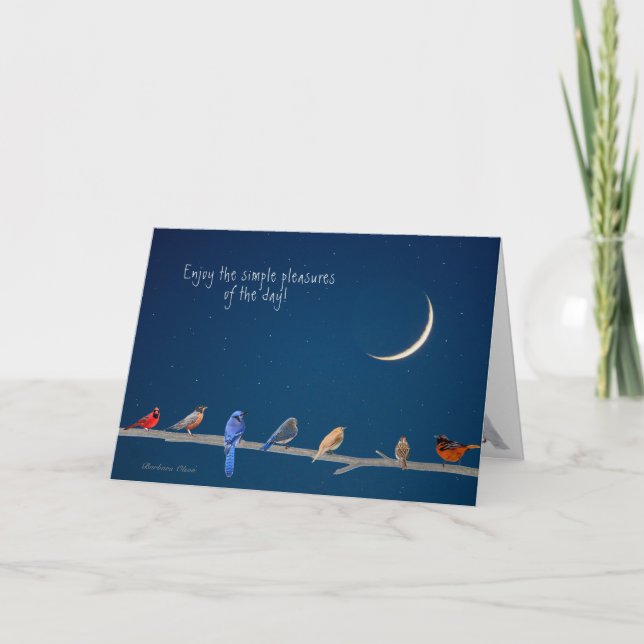 Carte Plaisirs Simples : Joyeuse journée de l'oiseau ! : (Devant)