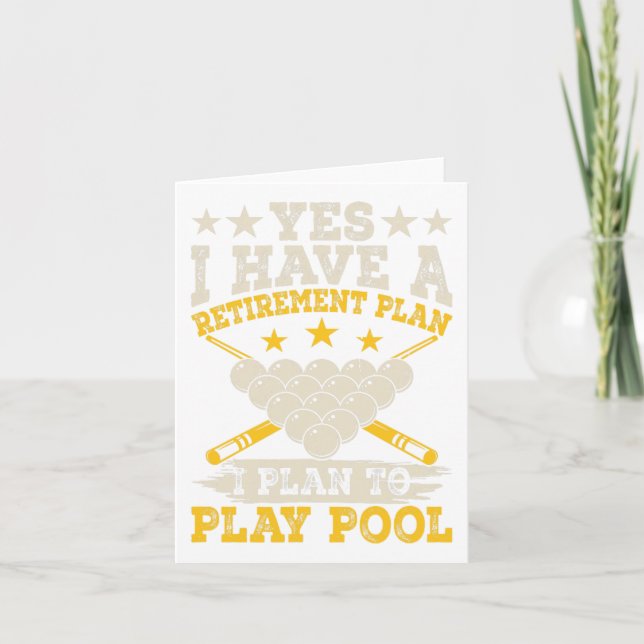 Carte Plan De Retraite Drôle À Jouer Pool (Devant)