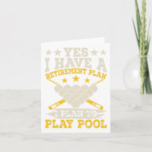 Carte Plan De Retraite Drôle À Jouer Pool