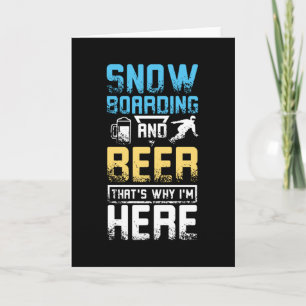 Carte Planche à neige et bière