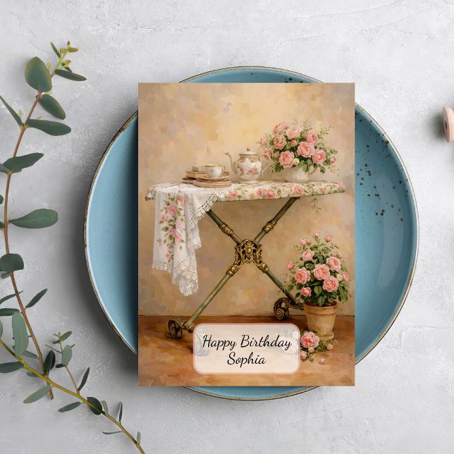 Carte Planche à repasser Roses Shabby Chic (Créateur téléchargé)